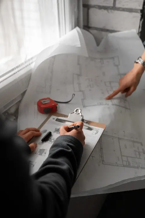 On-site construction coordination and field review against approved drawings